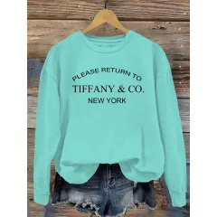 Women's Clothing 3D Digital Printing Long Sleeve Raglan Round Neck Women's Sweater - Style 32-S - View 1