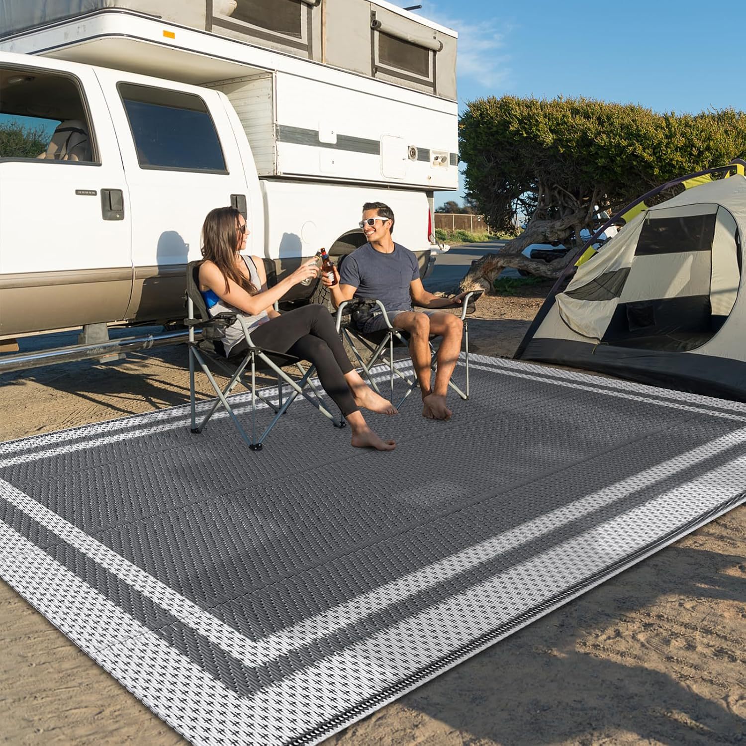 Alfombra de Picnic Reversible Impermeable detalle