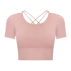 Outdoor Leisure Short Summer Women With Chest Pad Yoga T-shirt - Miyou Color-10 - View 1