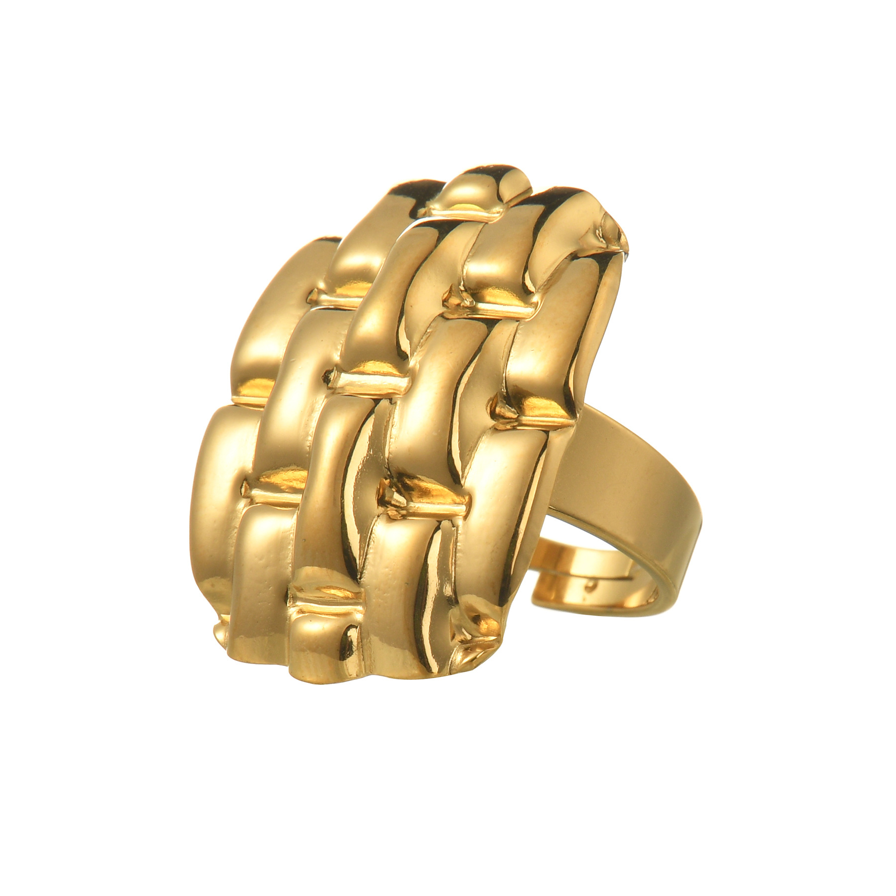 Geometric Trend Oil Pressure Texture Ring Female Niche