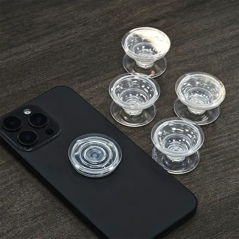 Transparent Airbag Phone Holder Grooved Flat Surface