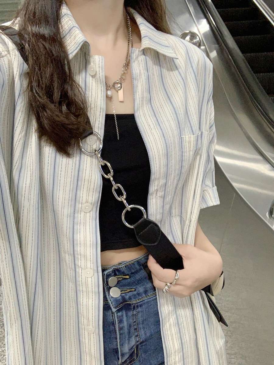 Women's Summer Sun-proof Striped Short-sleeved Shirt