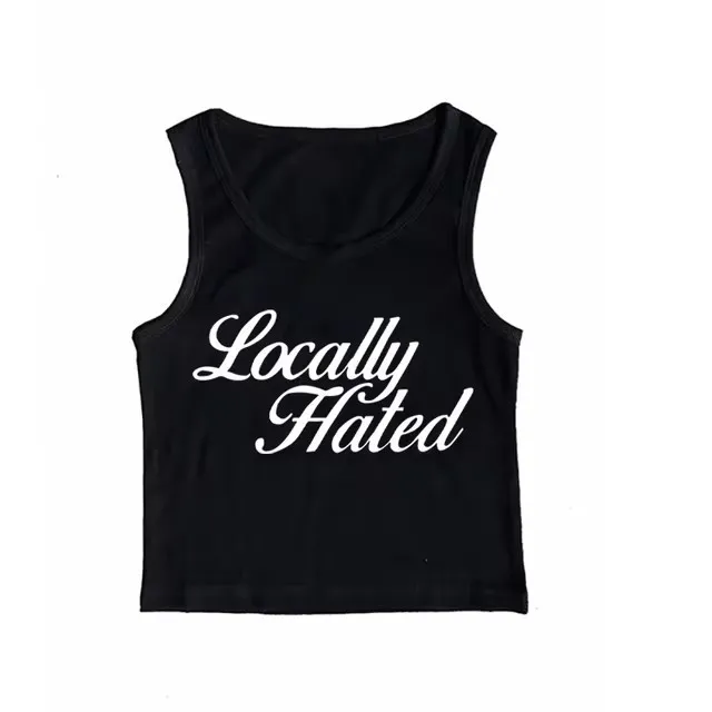Letter Print Vest Sling Women Black 4Style - Shop at LoveMi