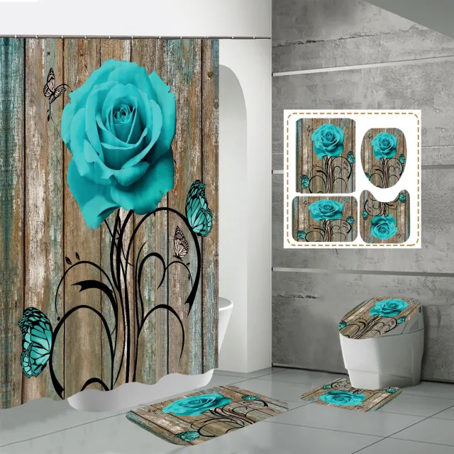 3D HD Digital Printing Bathroom Shower Curtain Xh30 - Shop at LoveMi