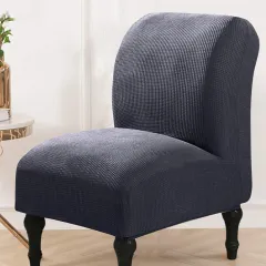 Polar Fleece Fat Stool Chair Cover XL Size Simple Restaurant Home - Dark Grey - View 1