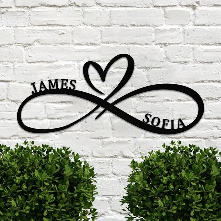 Creative Infinite Love Symbol Personalized Name Wedding Decoration Sign