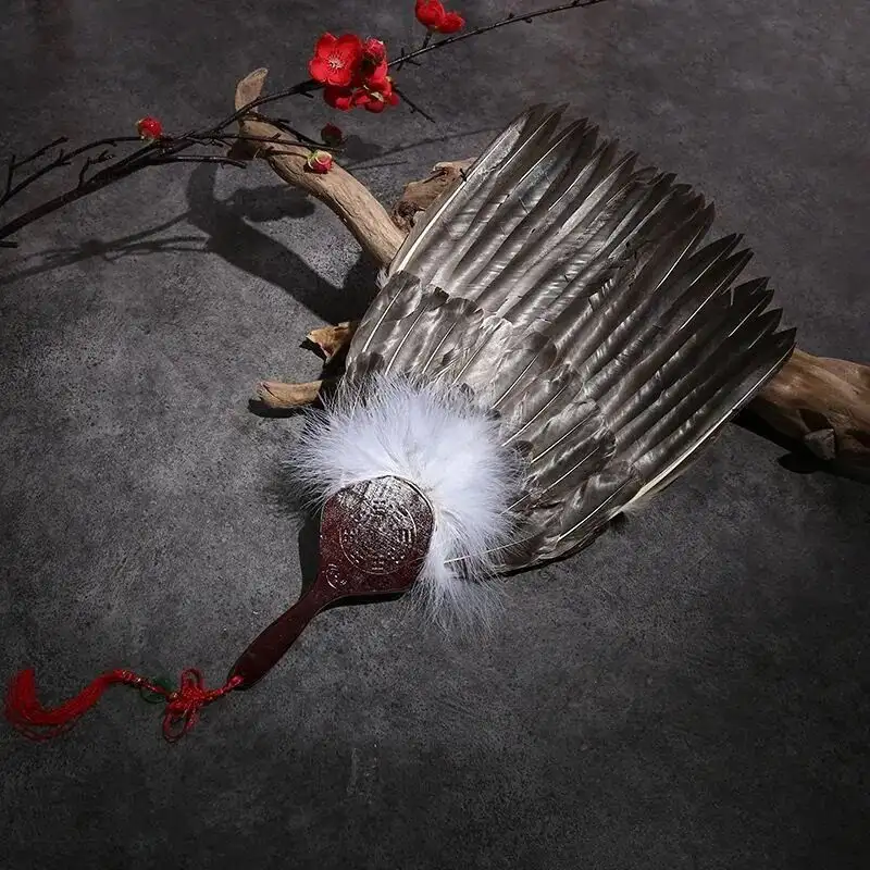 Three-layer Feather Fan Craft Zhuge Liang Feather Fan