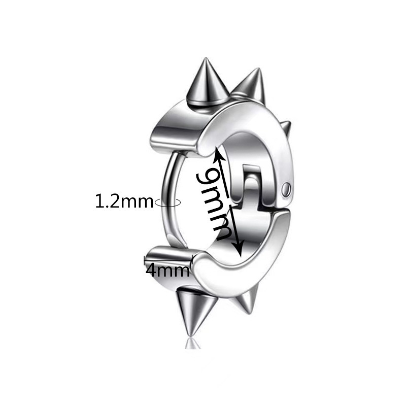 Clip-On Round Earrings Electroplated Stainless Steel