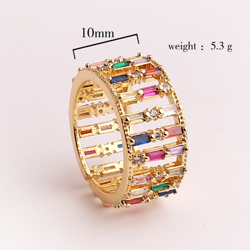 Title 1, Micro-set Multicolor Zircon Wide Hand Ornament ...