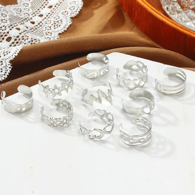 Retro Women's Beach Personality Ornament Advanced Hollow Knuckle Finger Ring Ad0745 2 - Shop at LoveMi