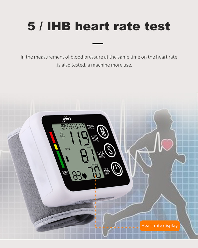 Title 1, English Wrist Electronic Sphygmomanometer Pulse...