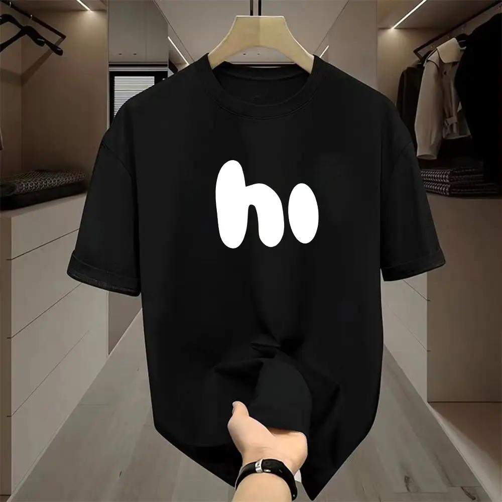Letter Short Sleeve Sports Men T-shirt