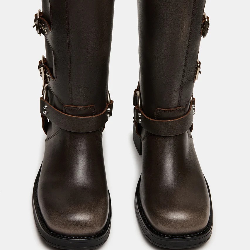 Mid-Calf Biker Boots, picture 3 of 4