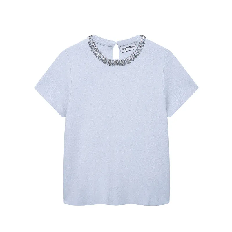 Jewelry Knitted Top Knitted Mini Skirt - Top-L