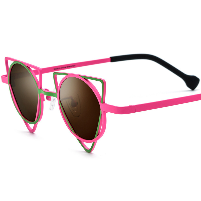 Women’s Fashion Colored Pure Titanium Personality Sunglasses