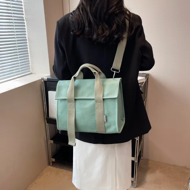 Large Capacity Canvas Bag All Match Crossbody Green - Shop at LoveMi
