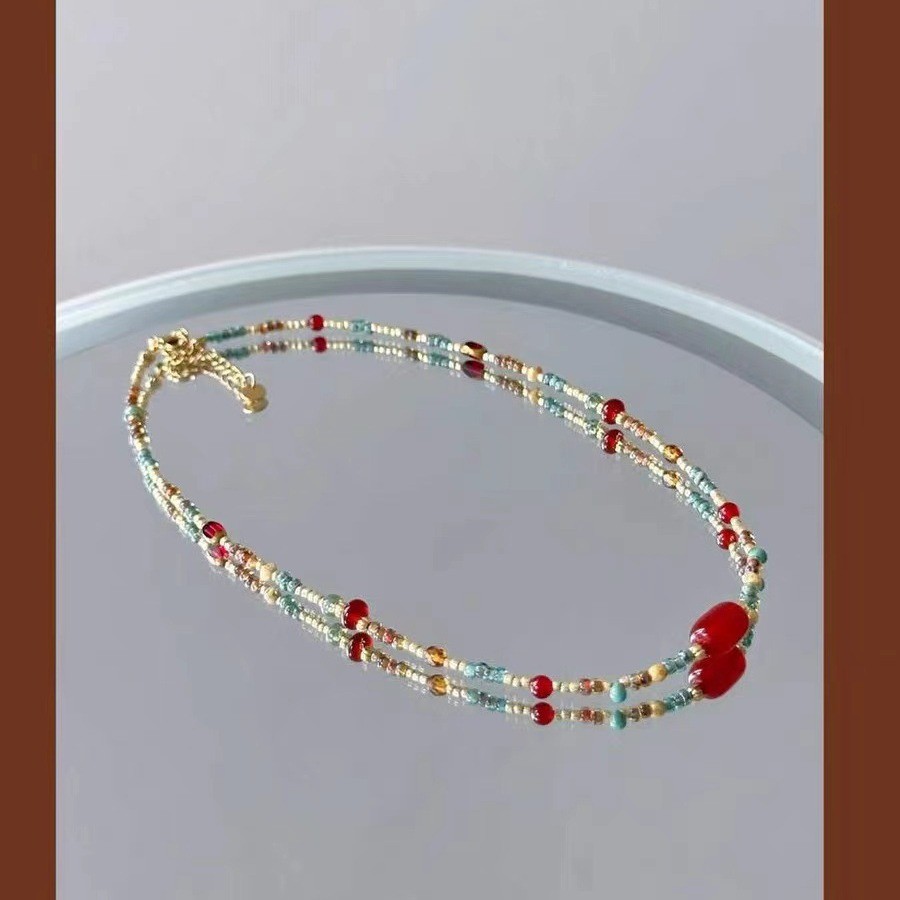 Women's Beaded Necklace Retro Ethnic Accessories