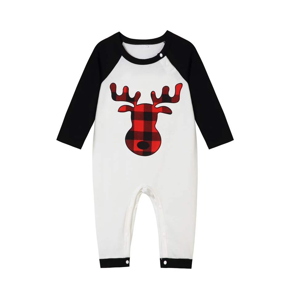 Title 11, Cartoon Elk Print Home Clothes Pajamas Parent-c...