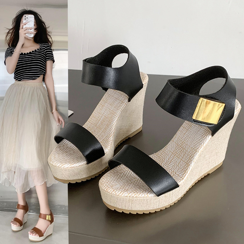 Women's Thick-soled Wedge High-heeled Sandals