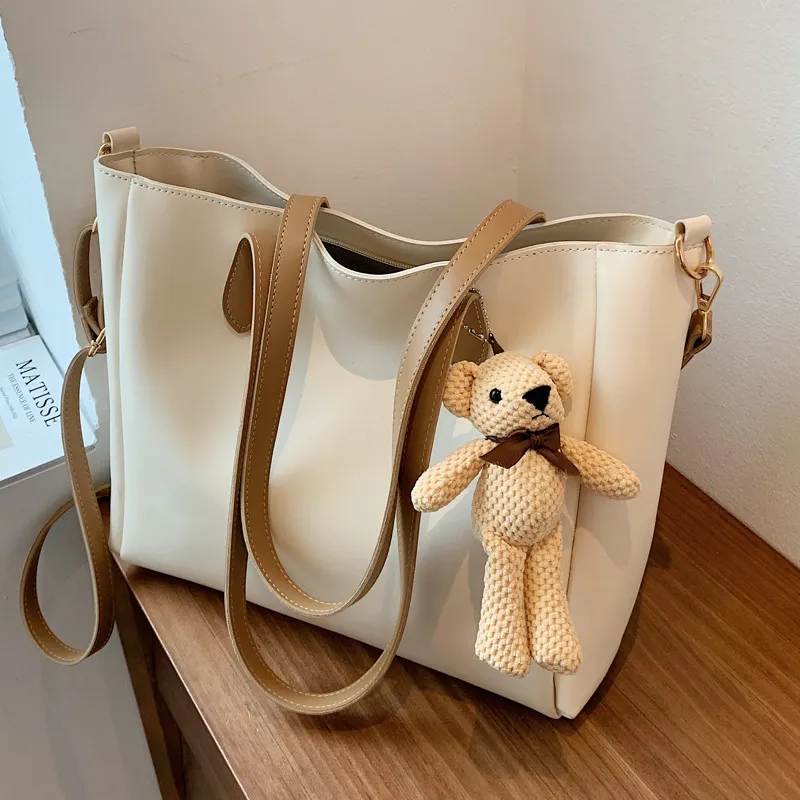 Commuter Bag Large Capacity Fashion Women's Shoulder Bag Special-interest Design Tote Bag - Beige