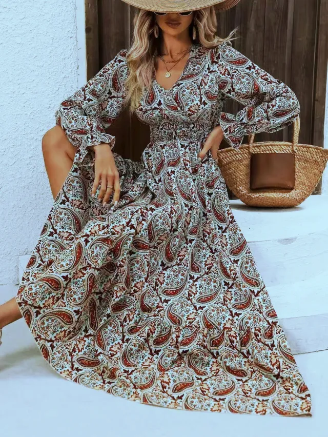 New French Fashion Long Sleeve Dress Women Blue - Shop at LoveMi