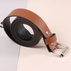 Women's Casual All-matching Pin Buckle Belt - Khaki - View 1