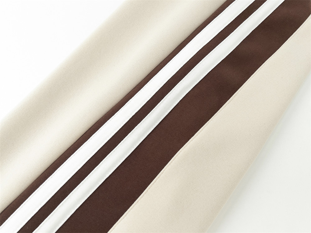 Men's Side Ribbon Matching Striped Loose Straight Pants - Image 10