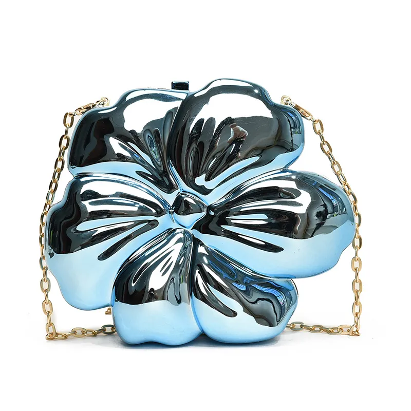 Female Sweet Cool Bag Chain Crossbody - Blue