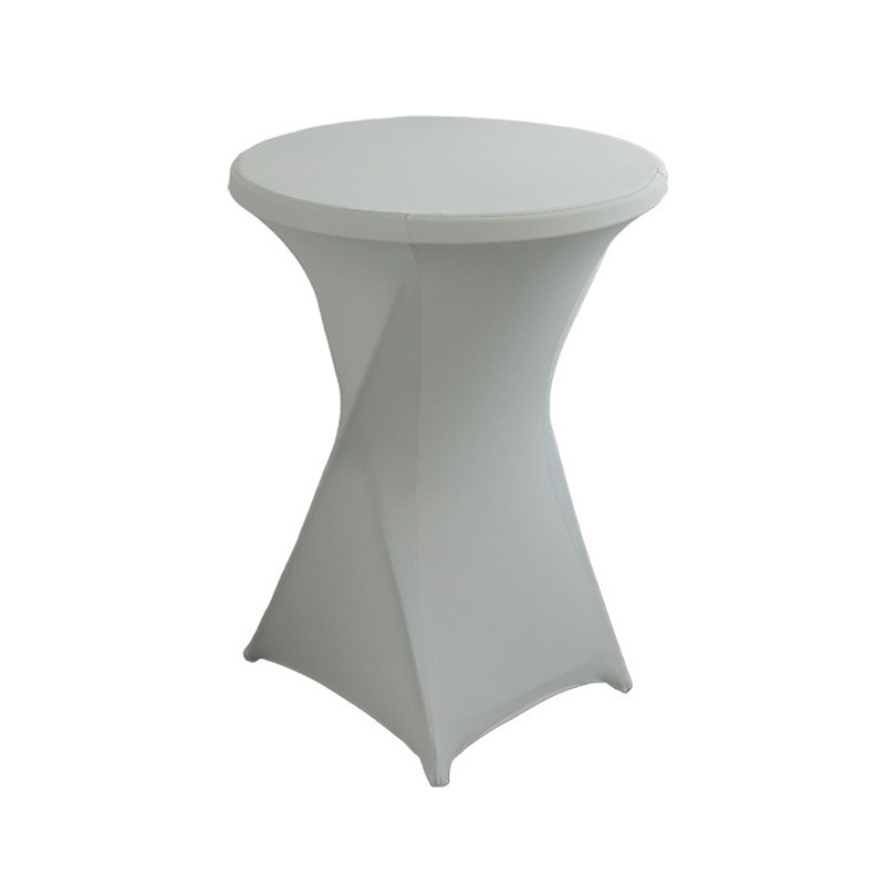 Modern Decorative Solid-Color Polyester Round Stretch Table Cover