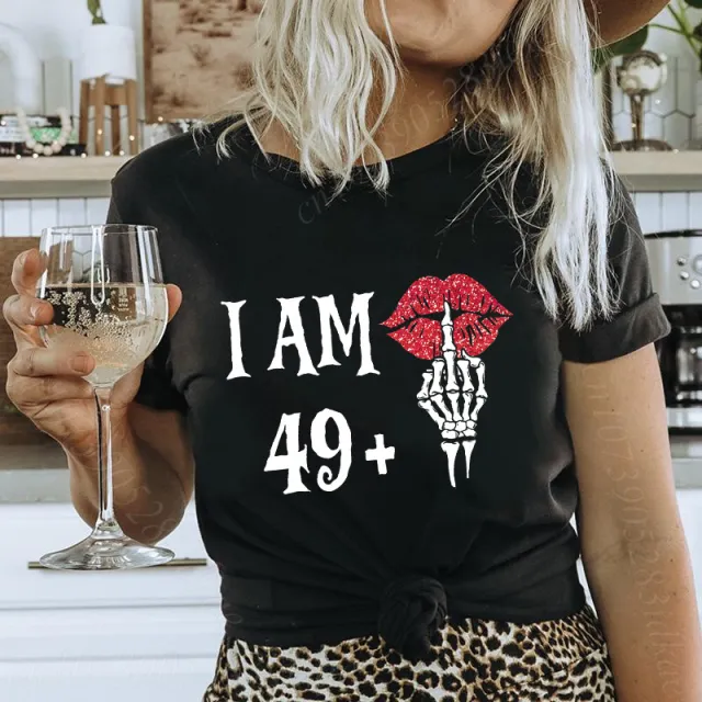 Womens Letter Print Loose T Shirt Casual Crew Neck Top Black - Shop at LoveMi