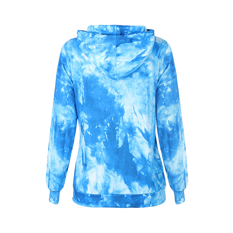 Title 40, Tie-Dye Printed Sweater Loose Hooded Long Sleev...