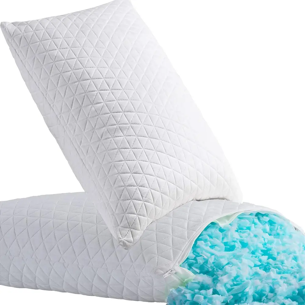 Slow Rebound Feather Pillow Filled With Crushed Sponge