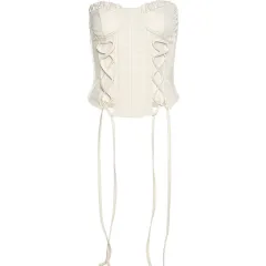 New Women's Solid Colour Slim-fit Fashion Off-neck Sexy Backless Underwaist - Apricot - View 1