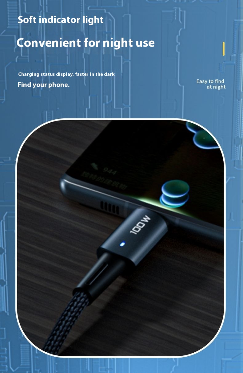 PD100W Fast Charge Data Cable For Mobile Phone Tablet Typec Fast Charging - Image 6