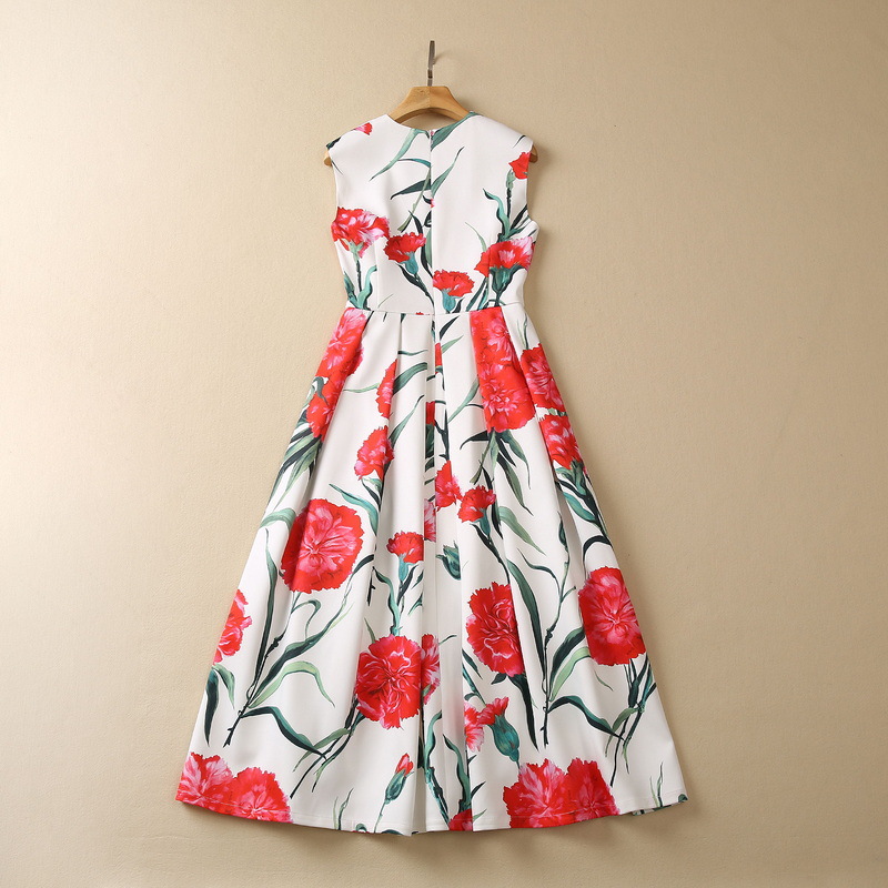 Pleated Sleeveless Midi Dress, picture 4 of 5
