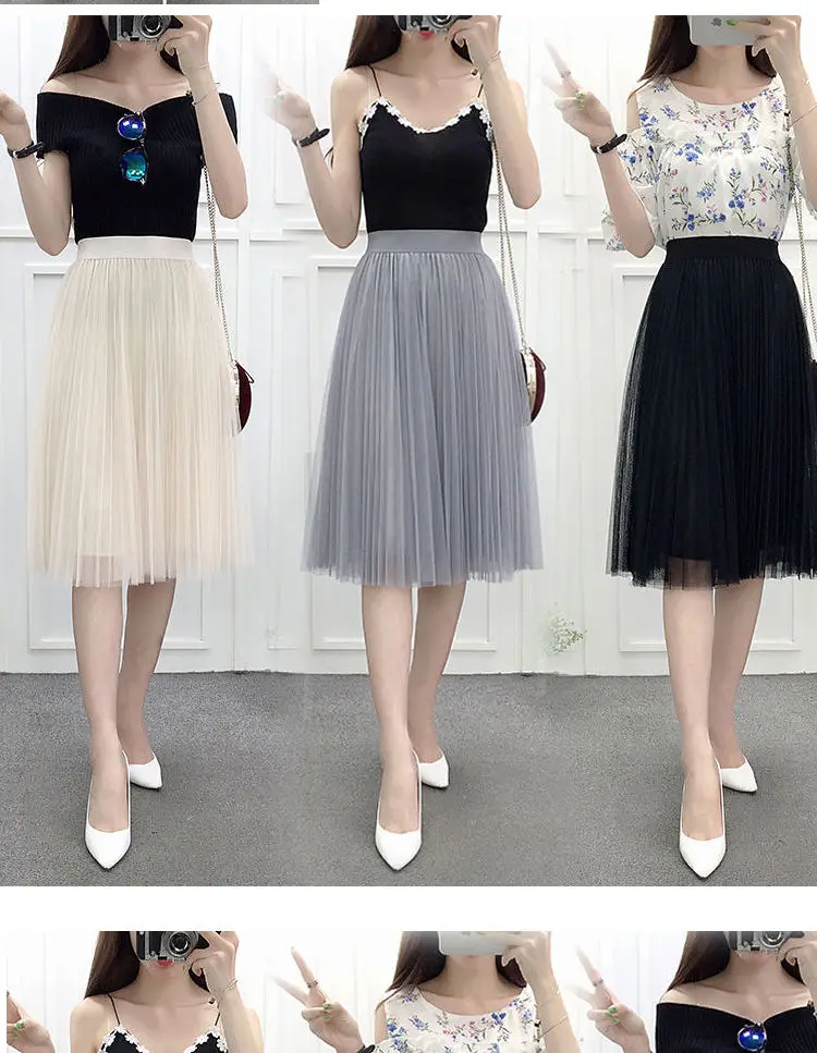 Title 10, New High-Waisted, Slim, All-Match Fairy Skirt, ...