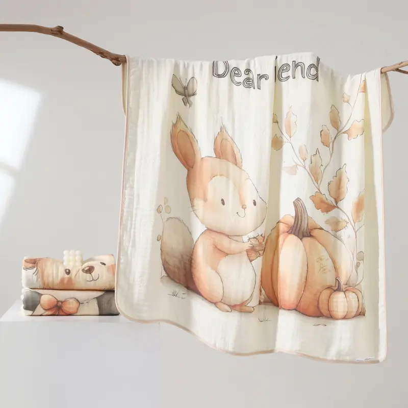 One-piece Cartoon Cotton Baby Blanket