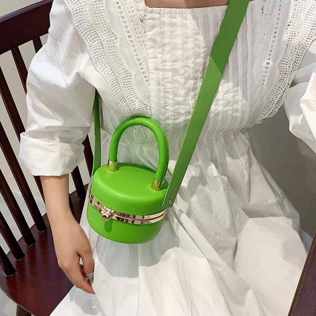 Summer Candy Color Mini Ins Wide Shoulder Strap Crossbody Portable Shoulder Bag Green - Shop at LoveMi