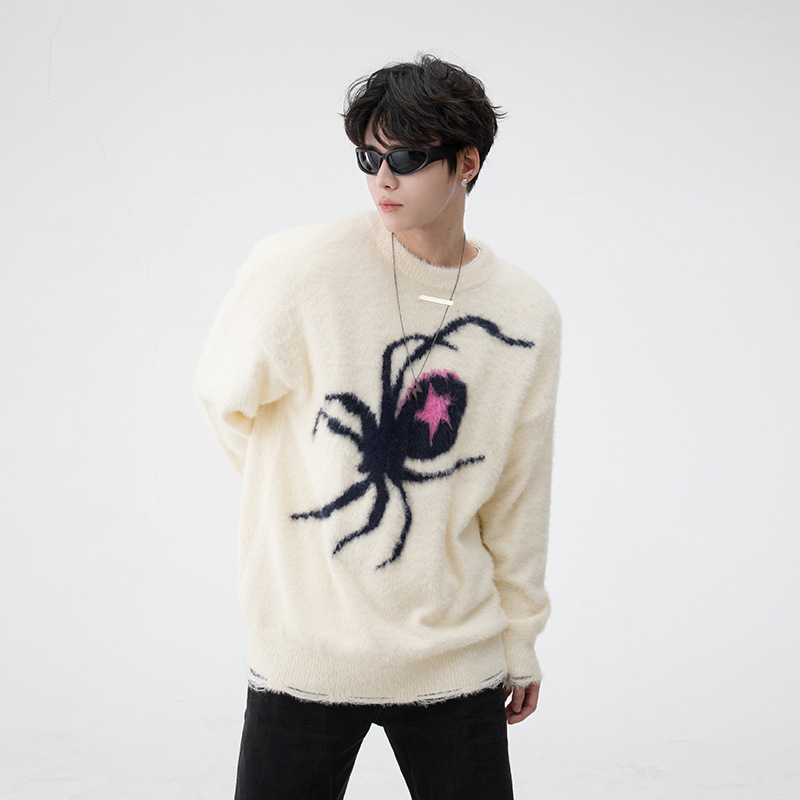 American Hiphop Spider Brocade Sweater Men And Women