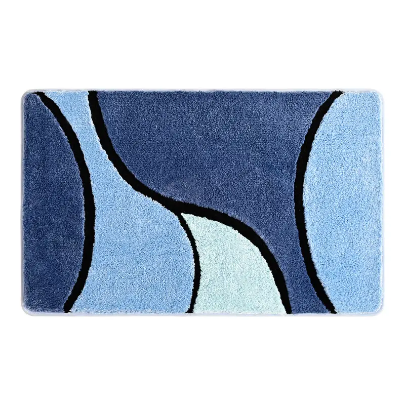 Flocking Simple Absorbent Floor Mat Household Microfiber Bathroom Non-slip Mat
