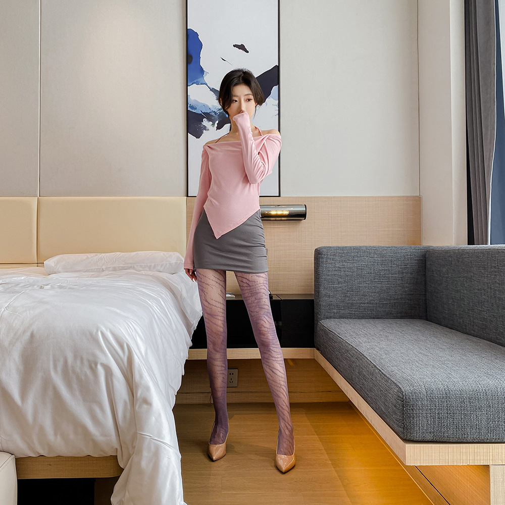 Influencer-approved Thin Black Stockings JK-style Striped Base Socks