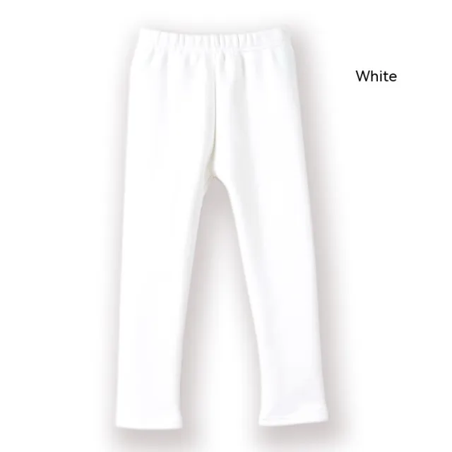 FallWinter Hot selling Girls' Leggings Fleece lined Warm Cropped Pants White - Shop at LoveMi