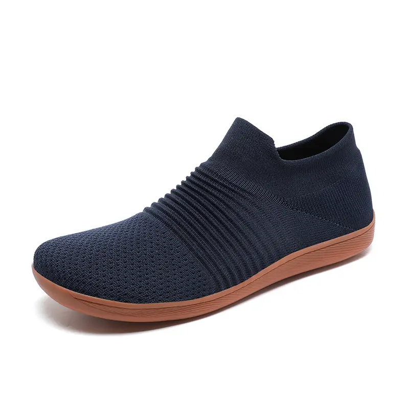 Men's Shoes Fly Woven Mesh Casual Lightweight Breathable One Pedal Thin Fitness Shoe
