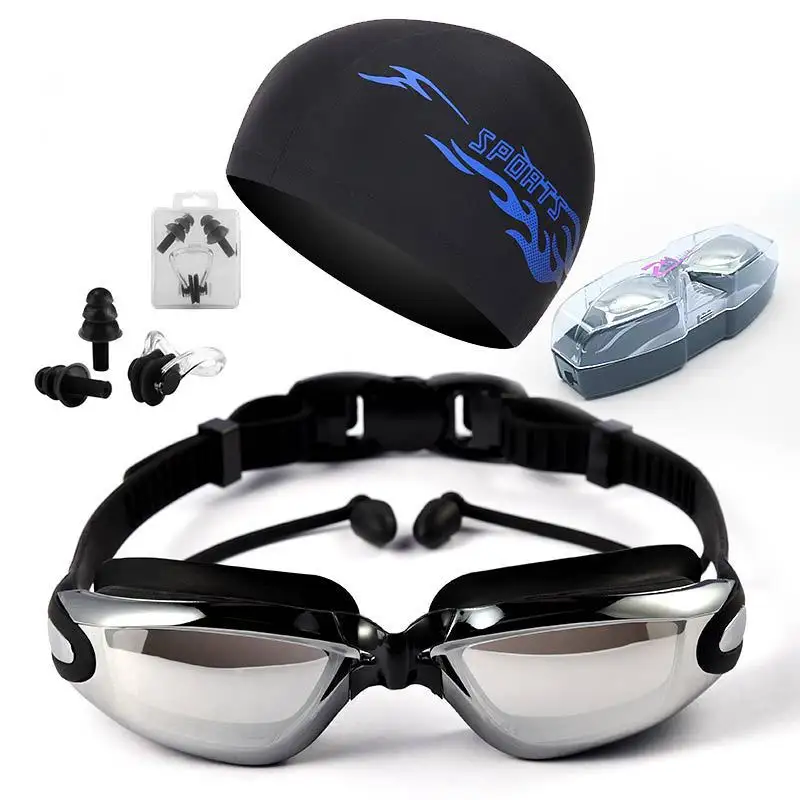 HD Waterproof Non-fogging Swimming Glasses Men's and Women's Large