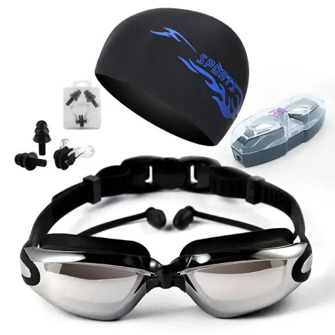 HD Waterproof Non-fogging Swimming Glasses Men's and Women's Large