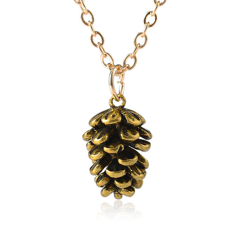 Tiny-Cute-Acorn-Pinecone-Neckl