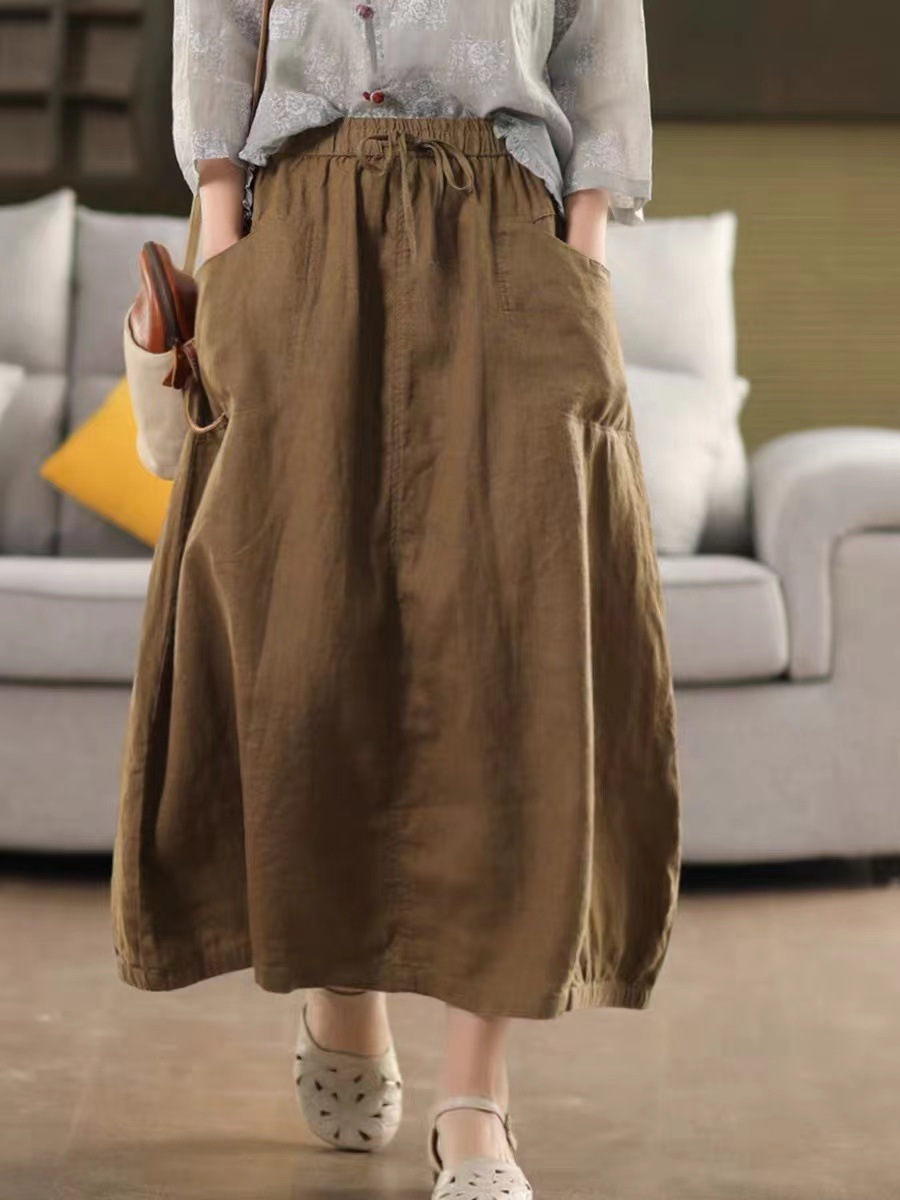 Sand-Washed A-Line Skirt, picture 2 of 10