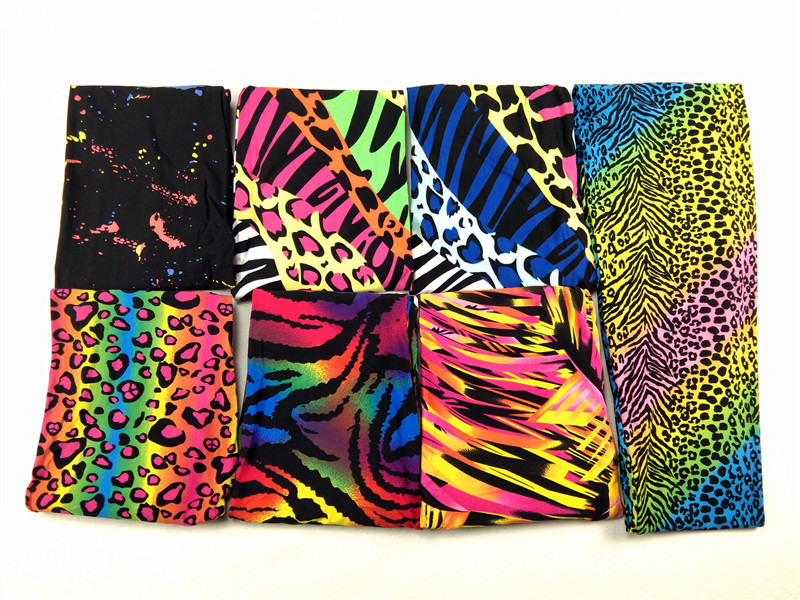 Title 1, Leggings femininas com estampa de leopardo neon...