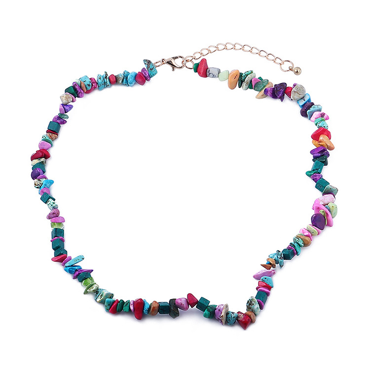 Natural Stone Color Irregular Hand-woven Clavicle Chain