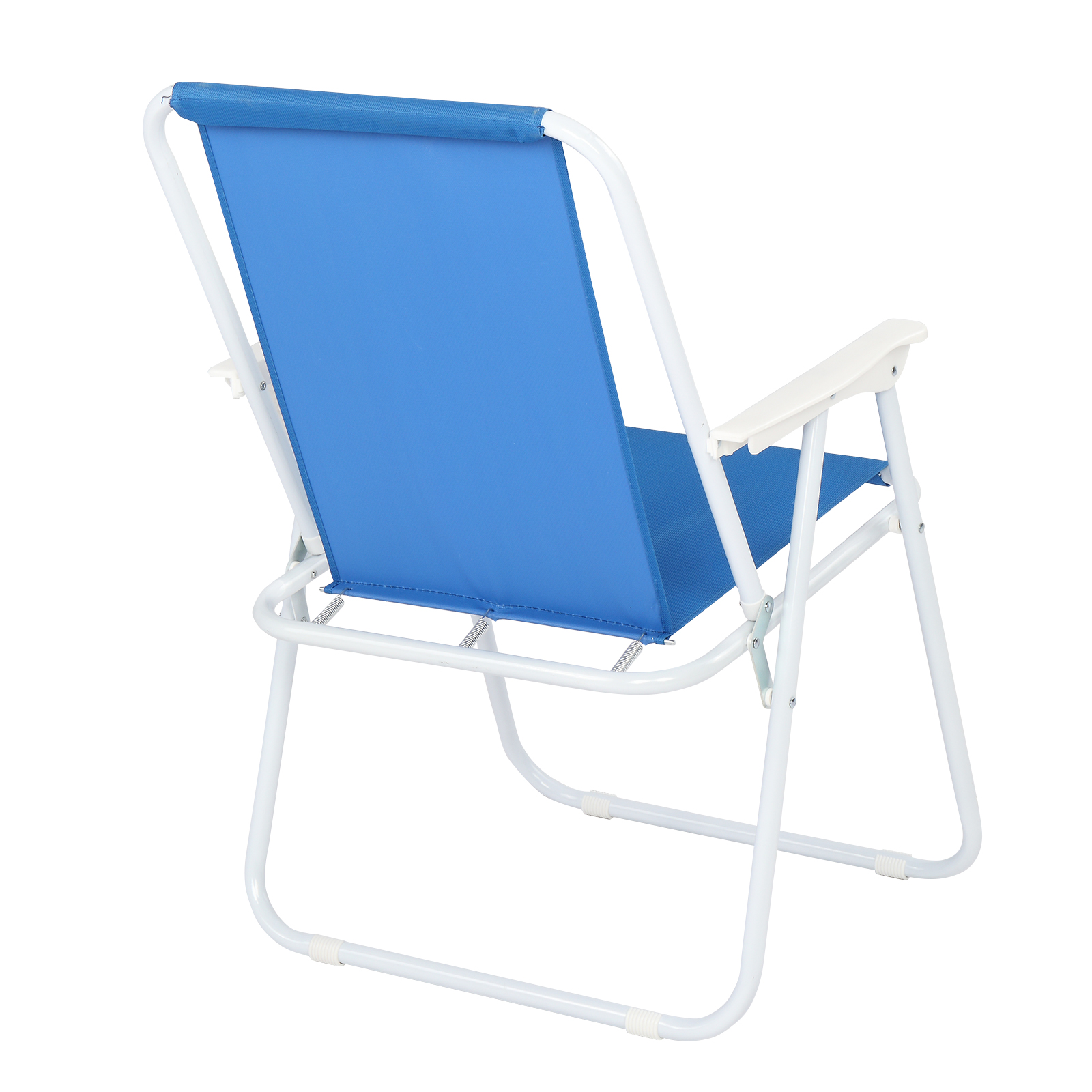 Folding Camp Chair, Oxford Cloth and Steel, Blue
